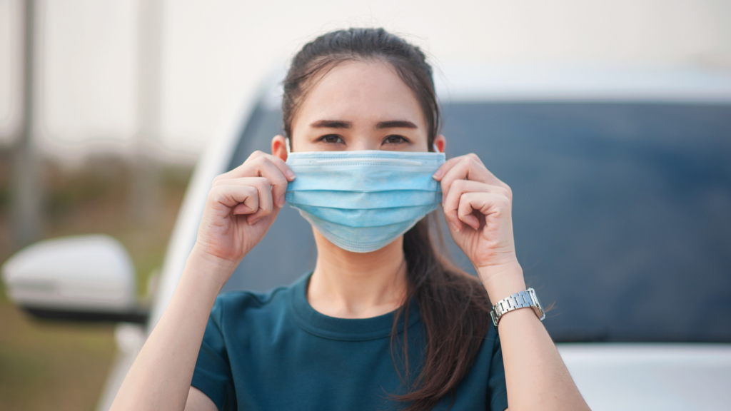 Person wearing medical mask